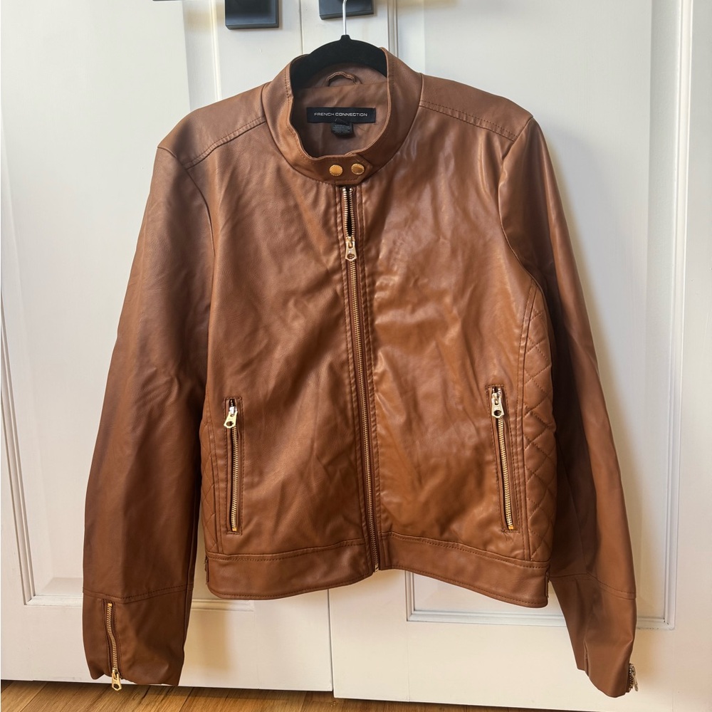Faux Leather Brown Jacket
